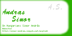andras simor business card